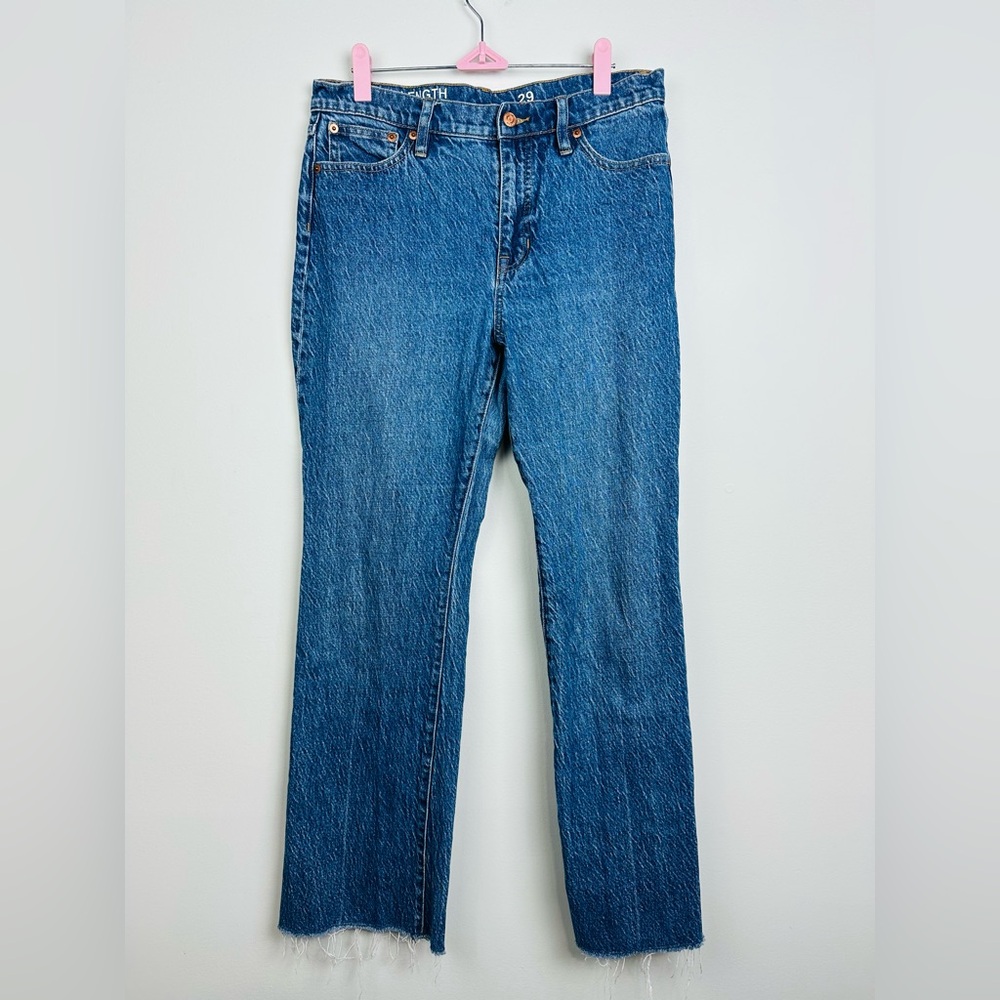 J. Crew Blue Full Length Demi Boot Cut Jeans Size 29